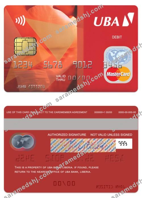 Liberia UBA Bank debit mastercard